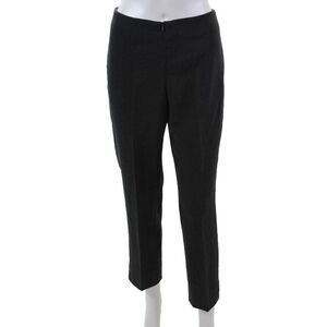 Shannon Mclean Womens Front Zip Mid Rise Pleated Dress Pants Gray Wool Small